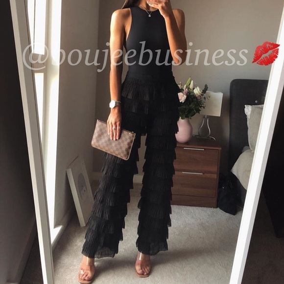 ZARA BNWT Ruffled Top + Pants 2pc Coord Set - Picture 2 of 4